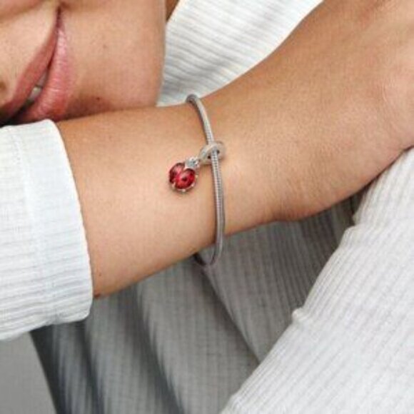 Pandora Red Ladybird Dangle Charm - Picture 3 of 4